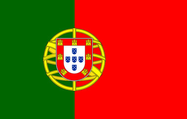 Obraz premium Flag of Portugal. . Accurate dimensions, element proportions and colors.