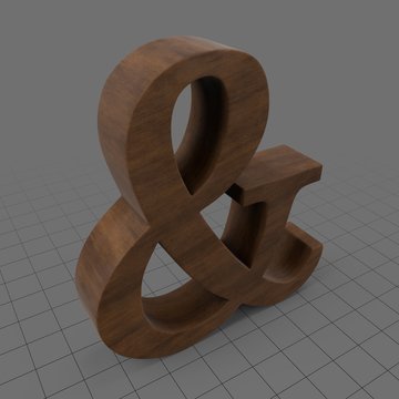Wooden ampersand