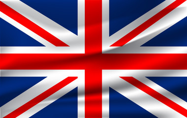 Waving Flag of United Kingdom, illuctrations