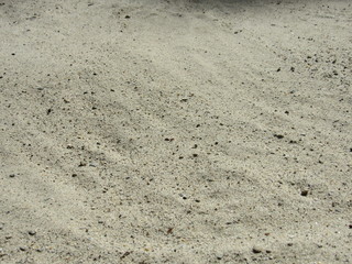 Close up view of rocky sand 