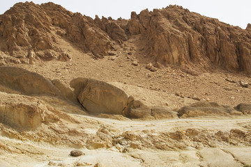 Travels. Rocks in the Sahara desert