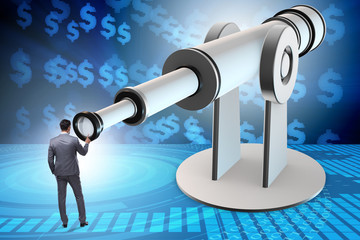 Businessman in forex trading business concept