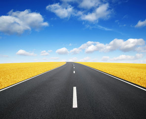 Naklejka premium Asphalt car road