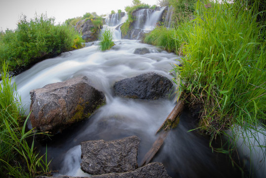On the river at Cline Falls