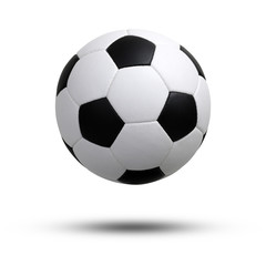 soccer ball on white