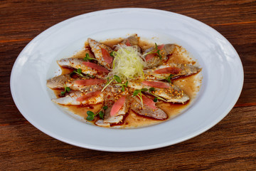 Carpaccio with dorada fish