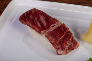 Japanese sushi with beef