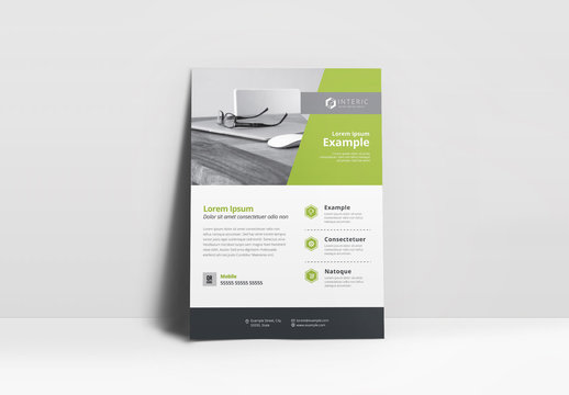 Green and Gray Business Flyer Layout
