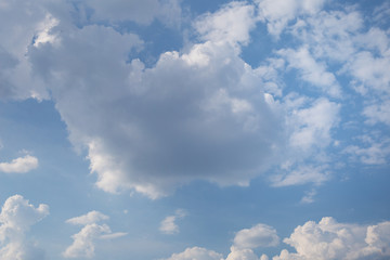 Blue sky background with  white clouds