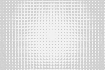 Grey-white halftone modern light art. Gradient blurred pattern with raster effect.