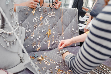 Jewelry for sale at flea market