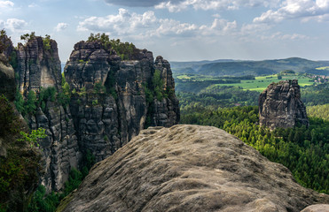 Schrammsteine vantage point - Saxon Switzerland, Germany