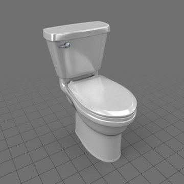 Modern toilet with lid down