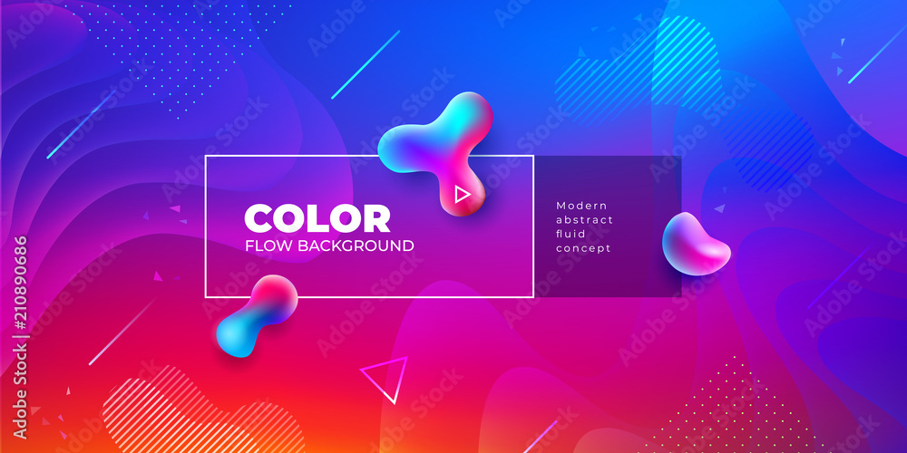 Sticker liquid color background design. fluid gradient shapes composition. futuristic design posters. eps10 