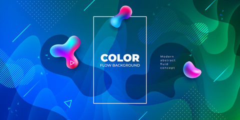 Liquid color background design. Fluid gradient shapes composition. Futuristic design posters. Eps10 vector.