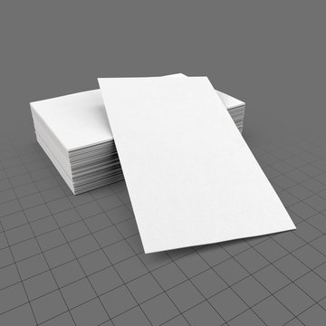 Blank stack of business cards
