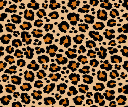leopard pattern texture repeating seamless orange black