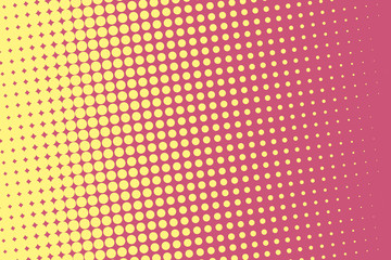 Yellow-bordo halftone modern light art. Gradient blurred pattern with raster effect.