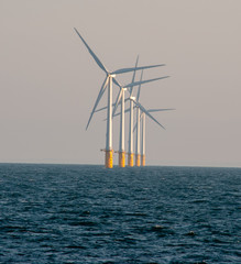 Offshore wind farm, Thames estuary. 