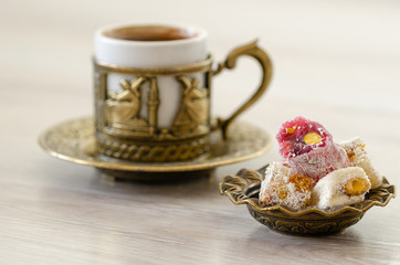Turkish coffee with Turkish delight