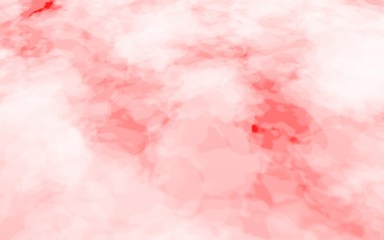 Background of abstract white color smoke isolated on red color background. The wall of white fog. 3D illustration