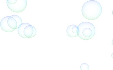 Light pastel colored background with pink bubbles. Wallpaper, texture blue balloons. 3D illustration