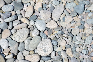 Kiesel an einem Strand