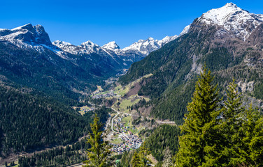 Alpine valley in the Dolomites, Italy