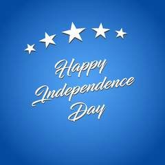 Happy Independence Day! vector illustration on blue background. The 4th of July
