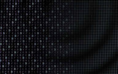 Bitcoin background. Cryptocurrency 3D illustration. Digital currency symbol. Business concept. Mining, development, trade of crypto