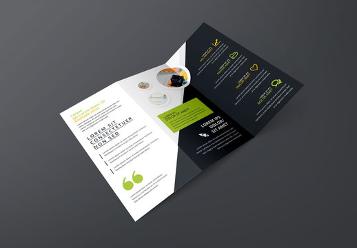 Business Brochure with Green and Yellow Accents