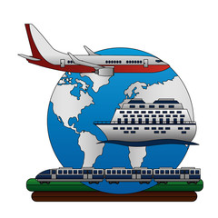 travel vacations airplane cruise ship and train world
