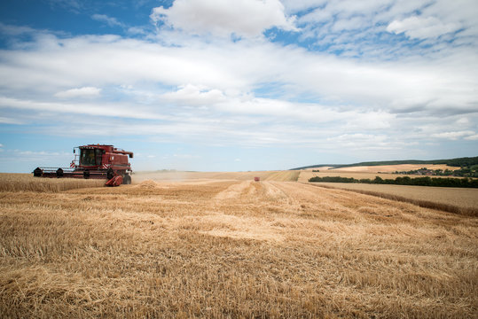 Tracteur et Champs de bl&eacute;