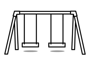 ブランコ影(線画)