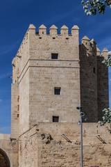 View of Calahorra Tower. Tower of Calahorra - fortress of Islamic origin conceived as an entrance...