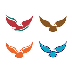 Simple Eagle Hawk Logo Symbol