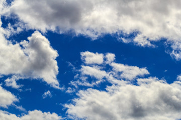 Blue sky and clouds with copy space