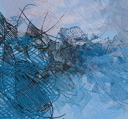 Abstract painting on canvas. Hand made art. Colorful texture. Modern artwork. Strokes of fat paint. Brushstrokes. Contemporary art. Artistic background image.