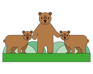Obraz na płótnie Canvas bears grizzly isolated icon