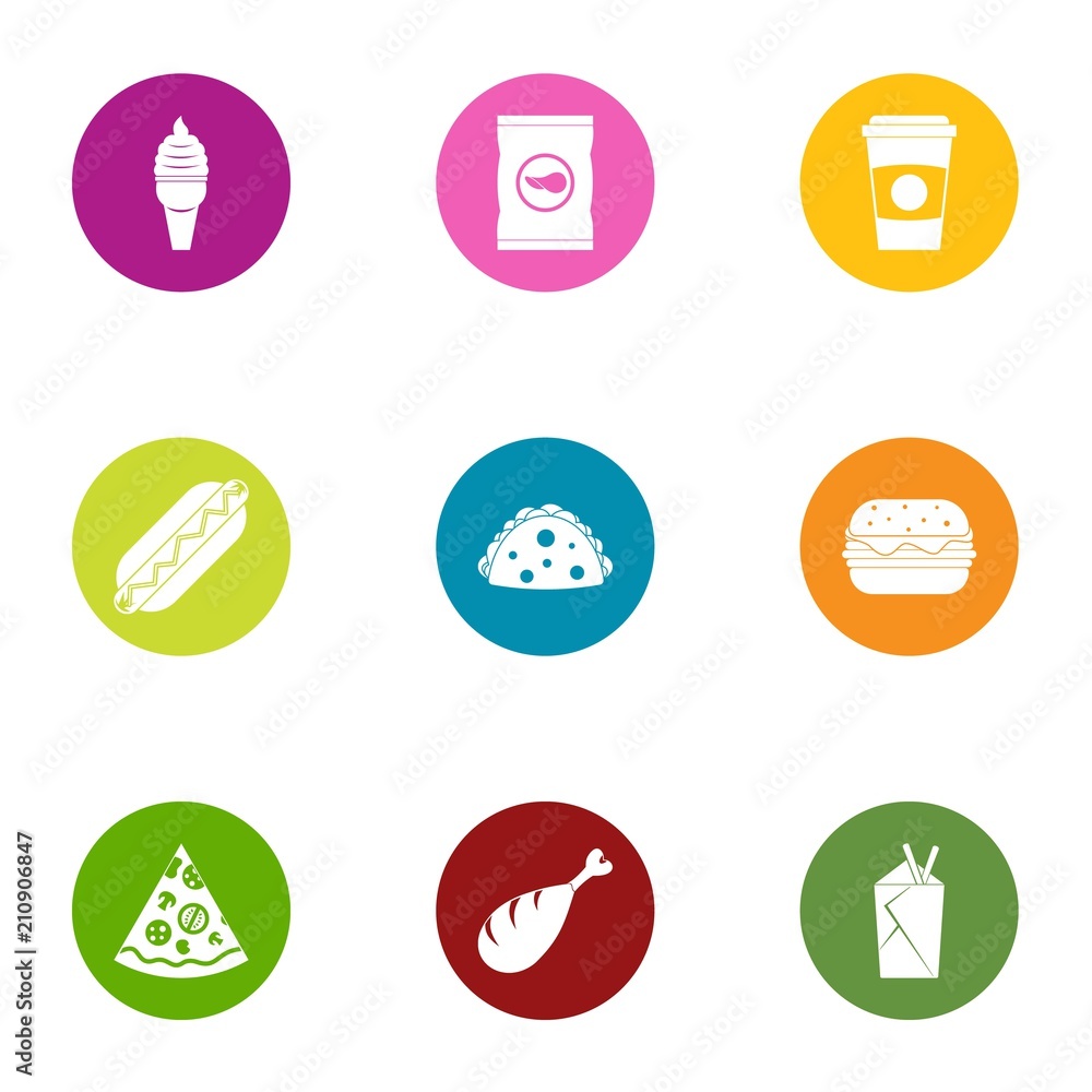 Poster provision icons set. flat set of 9 provision vector icons for web isolated on white background