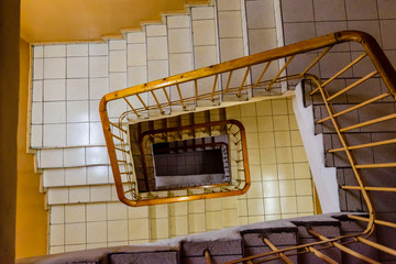 View on the staircase from the top