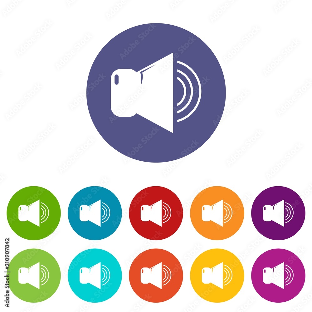 Poster volume up icons color set vector for any web design on white background