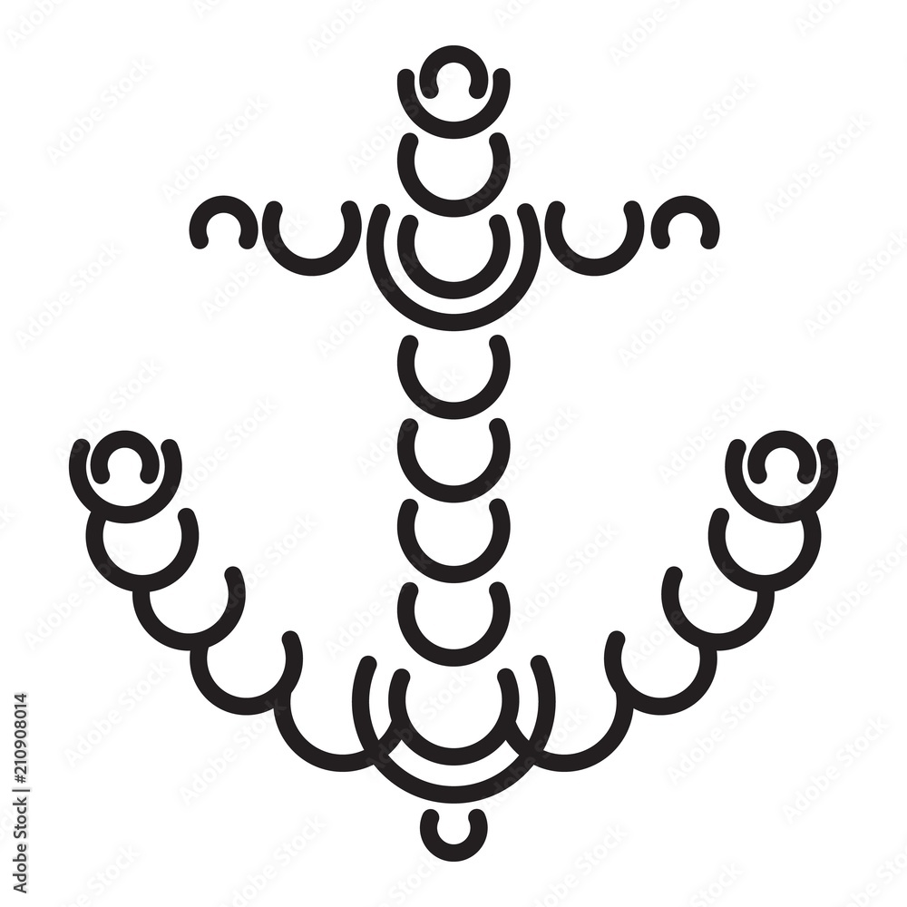 Poster circle anchor icon. simple illustration of circle anchor vector icon for web design isolated on whit
