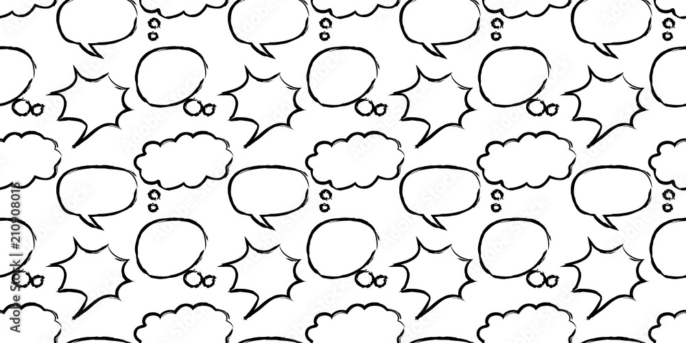 Poster seamless pattern with speech bubbles. beautiful vector design illustration