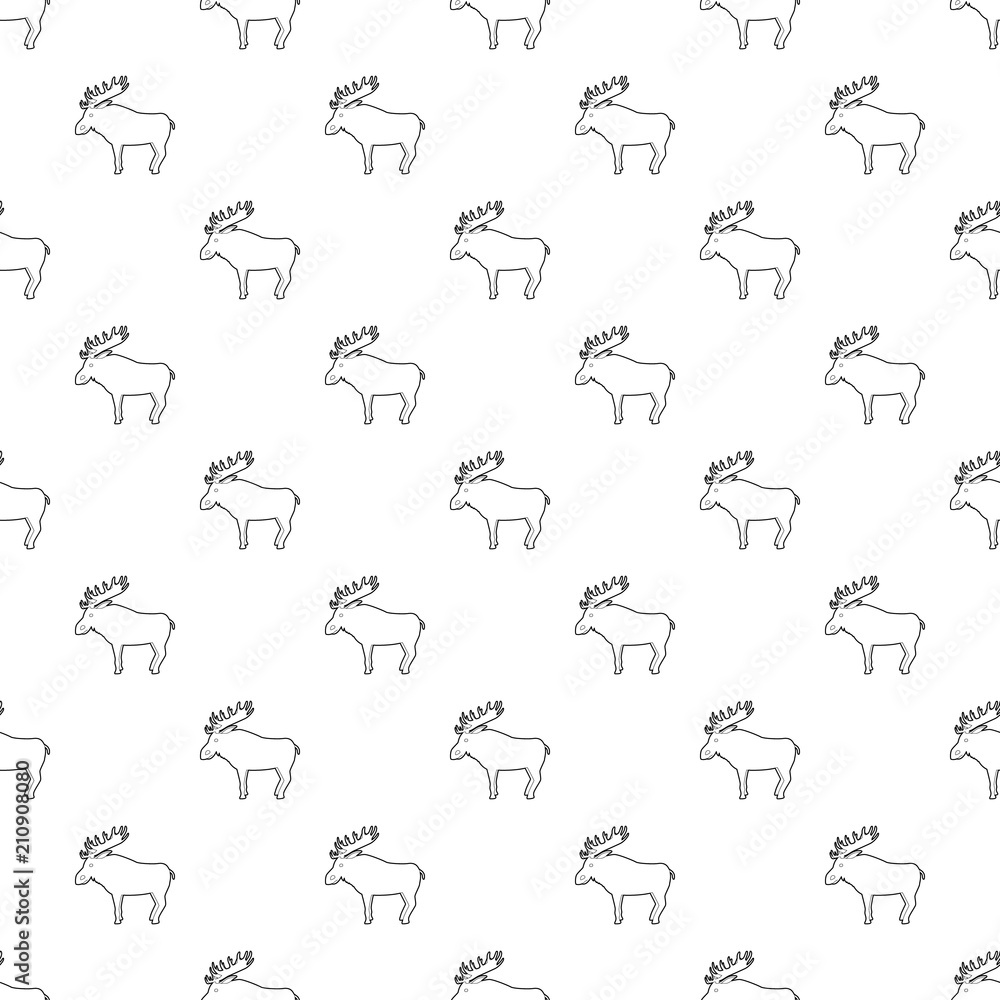 Poster elk pattern vector seamless repeating for any web design