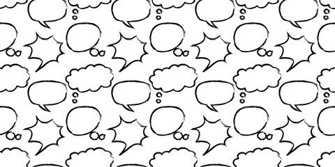 Seamless pattern with speech bubbles. Beautiful vector design illustration