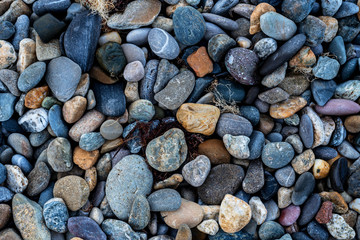 Colorful pebbles for background texture