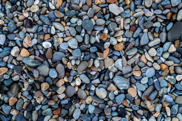 Colorful pebbles for background texture