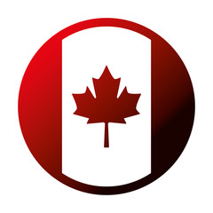 maple leaf emblem isolated icon