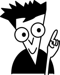 Icon - Asking man - Vector